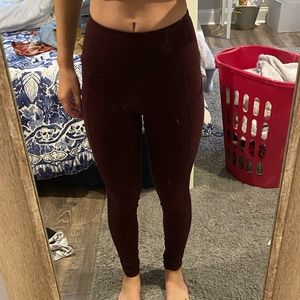 maroon leggings